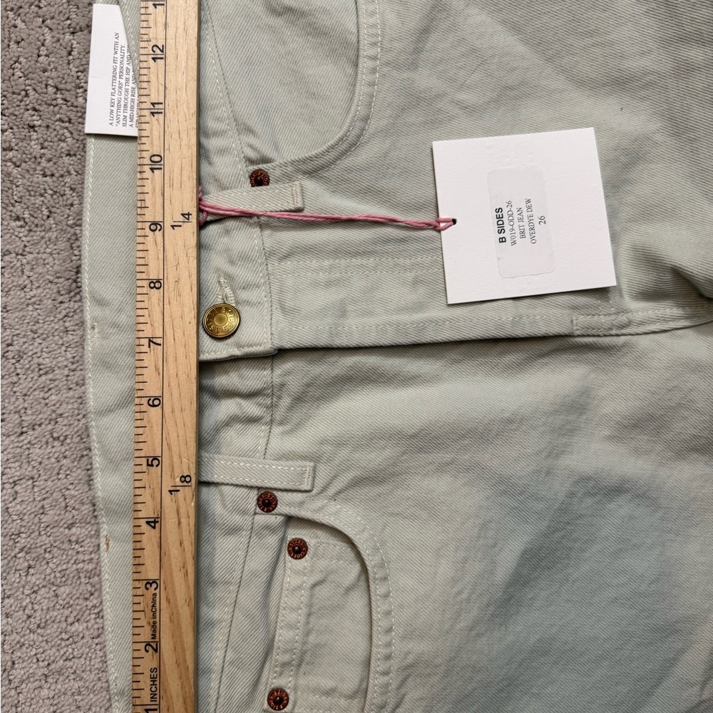 B SIDES Straight Leg Tapered Jeans Size 26 Organic Cotton Made In USA - Picture 10 of 16